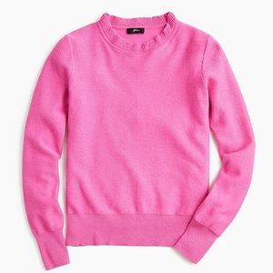 J Crew Ruffle Neck Pullover Sweater